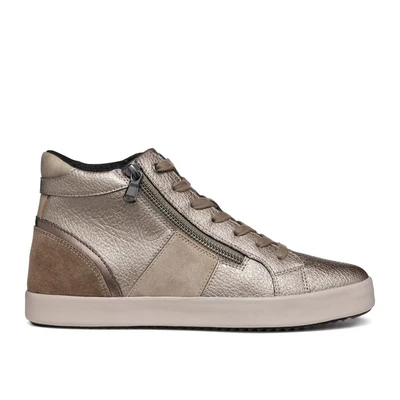 Afbeelding van Geox Blomiee Sneakers laag, Dames, Maat: 41, Taupe Kunststof