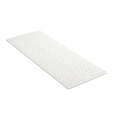 Afbeelding van TATAY SBS TP Rubberen antislip badmat met 126 zuignappen, rechthoekig, diamantdesign, wit, 96 x 36 cm