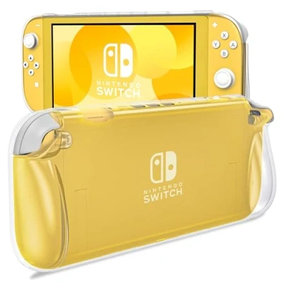 Afbeelding van ProCase Beschermhoes voor Nintendo Switch Lite 2019, transparant, zacht, dun, TPU, kristal, schokbestendig, krasbestendig, transparant