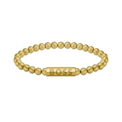 Afbeelding van BOSS Jewelry 1580666M Herenarmband, geelgoud, medium, Roestvrij staal, Geen edelsteen, edelsteen