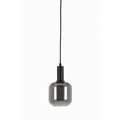 Afbeelding van Lekar hanglamp Ø21 cm zwart/smoke glas