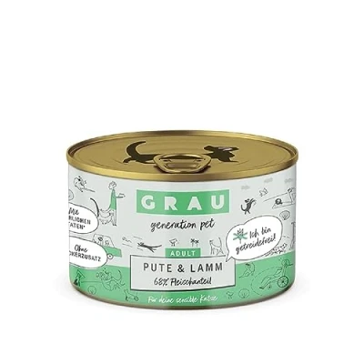 Afbeelding van GRAU Adult Graanvrij 6 x 200 g Kattenvoer Kalkoen &amp; Lam