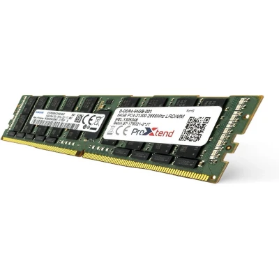 Afbeelding van ProXtend 64GB DDR4 PC4 21300 2666MHz (1 x 64GB, 2666 MHz, RAM, DIMM 288 pin), RAM