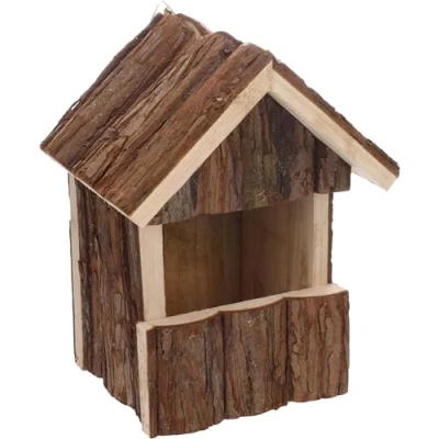 Afbeelding van Flamingo Nestkastje voor vogels Gancha Hout 14 x 12 20 cm Natuurlijk Vogelhuisje buiten