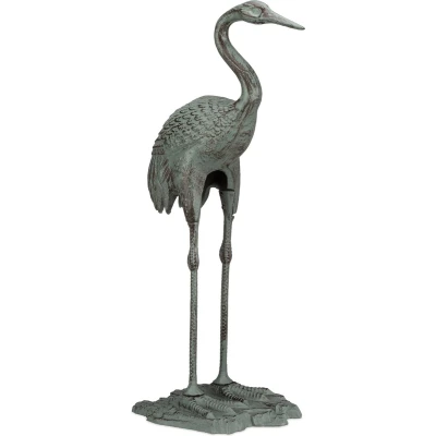 Afbeelding van Relaxdays tuinbeeld kraanvogel dierenbeeld reiger tuindecoratie metaal tuinfiguur B
