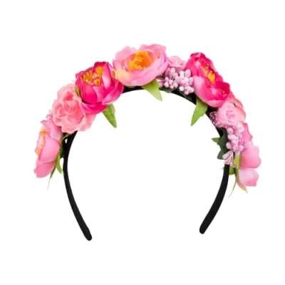 Afbeelding van Boland Diadeem Lotus Roze Één maat Volwassenen Vrouwen Hawaii Festival