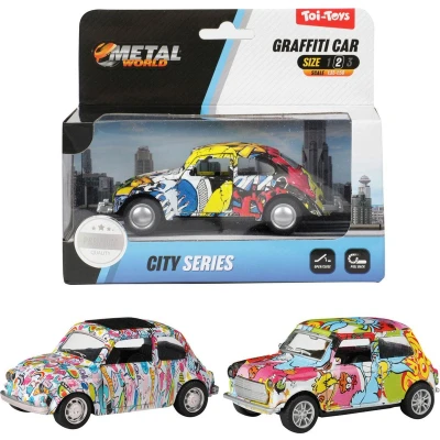 Afbeelding van Auto graffiti pull back metal 3 as.21723