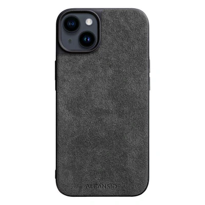 Afbeelding van iPhone 13 Mini Alcantara Back Cover Space Grey