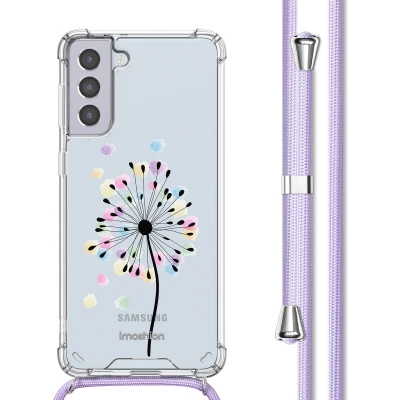 Afbeelding van imoshion Hoesje Geschikt voor Samsung Galaxy S21 met Koord Design Meerkleurig / Sandstone Dandelion
