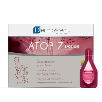 Afbeelding van Dermoscent Atop 7 Spot On Hond Kat 1 10kg 4x0,6ml