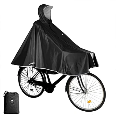 Afbeelding van Anyoo Waterdichte fietscapes, draagbaar, licht, regenponcho, compact, herbruikbaar, uniseks, voor wandelen, kamperen, buiten