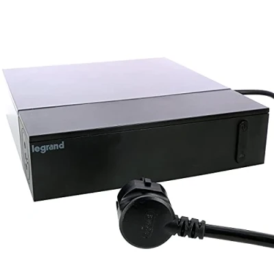 Afbeelding van Przedłużacz Legrand z ochroną przeciwprzepięciową 8 gniazd 2m czarny TV BOX