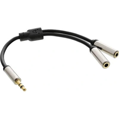 Afbeelding van Premium 3,5mm Jack stereo audio splitter 0,15 meter