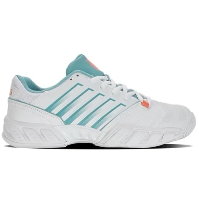 Afbeelding van K Swiss Bigshot Light 4 tennisschoenen voor dames, Witte en blauwe woestijn bloem