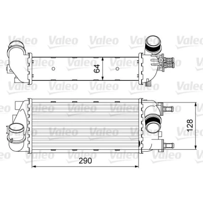 Afbeelding van VALEO 818585 Intercooler Zonder klep voor uitlaatgasrecirculatieregeling FIAT: 500 Hatchback