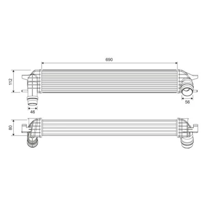 Afbeelding van VALEO 818696 Intercooler Aluminium Zonder sensor