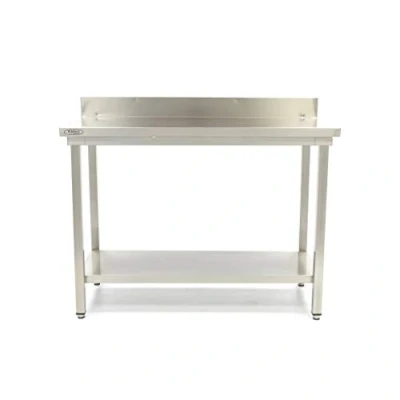 Afbeelding van Maxima Werktafel rvs 80 x 70 cm Verstelbare Hoogte met spatrand