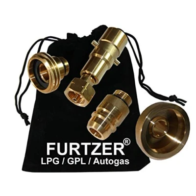 Afbeelding van Furtzer LPG GPL Acme/Dish/EURONOZZLE/BAJONETT propaangastankadapter voor propaangasflessen met stoffen zak