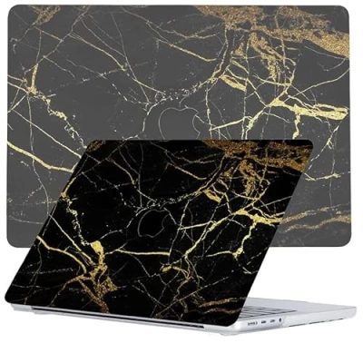 Afbeelding van Lunso Geschikt voor MacBook Pro 14 inch (2021 2023) cover hoes case Marble Nova