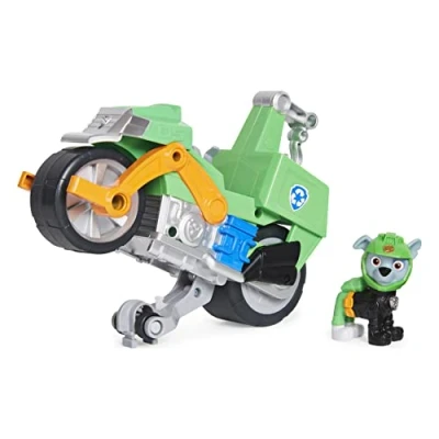 Afbeelding van PAW Patrol Moto Pups Rocky Terugtrekmotor Speelgoedauto