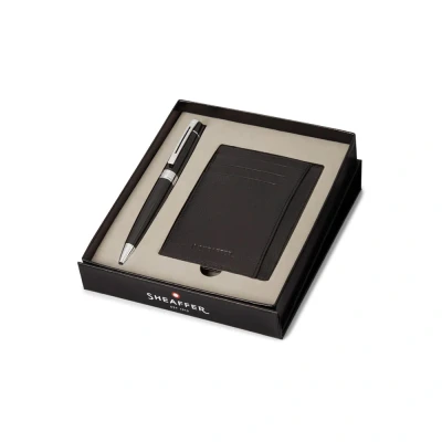 Afbeelding van Giftset Sheaffer 300 Glossy Black CT &amp; Credit Card Holder