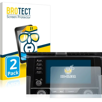 Afbeelding van BROTECT Screenprotector voor Honda Civic 2021 Connect Infotainment 7&quot; Folie Beschermfolie transparant (2 Stuks)