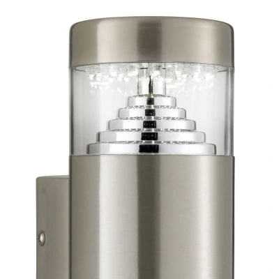 Afbeelding van Searchlight Brooklyn Buiten Wandverlichting 8 X 14 Cm 1,8W LED Incl. IP44 Roestvrij Staal