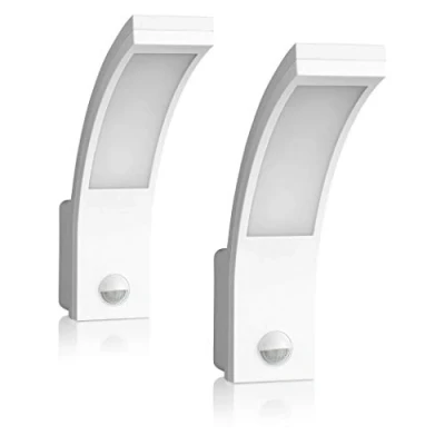 Afbeelding van SEBSON® 2 x buitenlamp met bewegingsmelder, wit, 15 W, 1000 lm, 5800 K, IP65 wandlamp