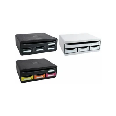 Image de EXACOMPTA Module de classement TOOLBOX MINI 4 tiroirs noir
