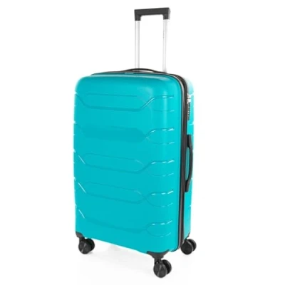 Afbeelding van ITACA Set van 3 stijve uitbreidbare reistassen met 4 dubbele polypropyleen wielen TSA slot, licht en bestendig, middelgrote grote cabinegrootte, Turkoois