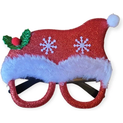 Afbeelding van Kerstbril met kerstmuts