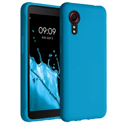 Afbeelding van kwmobile telefoonhoesje geschikt voor Samsung Galaxy Xcover 5 Hoesje smartphone Back cover in Caribisch blauw