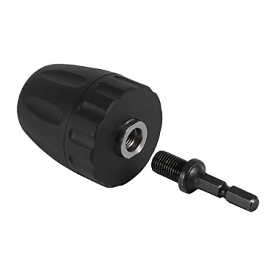 Afbeelding van DeWin Schroefboorhouder, adapter boorschroevendraaier 3/8 24UNF 0,8 10 mm, boorhouderclip zonder sleutel met voor zeskantschacht 1/4 inch