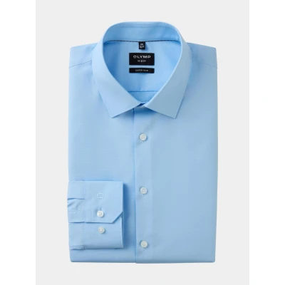Afbeelding van OLYMP No&#039;6 six Skinny fit Overhemd Blauw maat 41 Heren Overhemden Formeel No. 6 Effen met Pasvorm Katoen