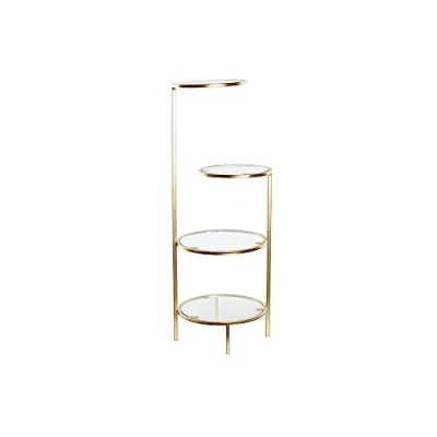 Afbeelding van Planken DKD Home Decor 32,5 x 30 86 cm Kristal Gouden Metaal