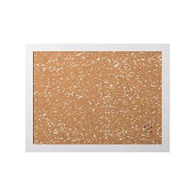 Afbeelding van Bi Office, Prikbord N&amp;B, kurk met witte EVA toetsen, frame van MDF, wit, 60 x 45 cm