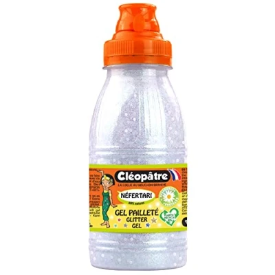 Image de Cléopâtre NÉFERTARI Peinture gel à base d&#039;eau bleu glacé pailleté 250 ml
