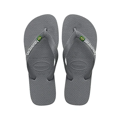 Afbeelding van Havaianas Brasil LOGO Teenslippers voor kinderen, Maat: 25 26, steel grey Kunststof