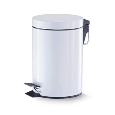Afbeelding van ZELLER pedaalemmer, 3 liter, metaal, ca. 17 x17 x 27 cm, wit