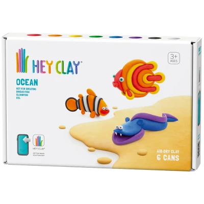 Afbeelding van Hey clay boetseerklei oceaan clownvis, discusvis en aal