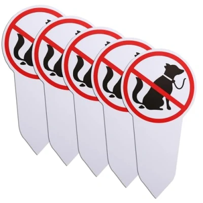 Afbeelding van Hondentoilet, 5 stuks, 300 x 150 mm, bord voor uitwerpselen, verboden, hondenbord, waarschuwingsbord, hondenpoep, pvc paneel schone wegen, gazon, park, stuks