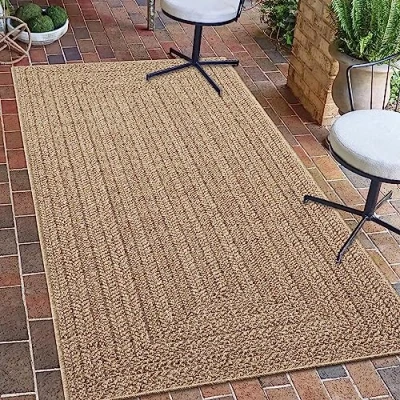 Afbeelding van Teppich Traum Buitenloper, modern, robuust, jute look, weerbestendig, balkon, tuin, terras, 60 x 90 cm