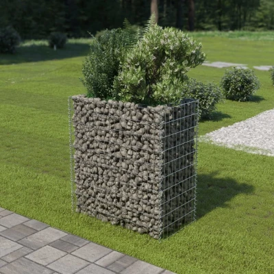 Afbeelding van Gabion plantenbak verhoogd 90x50x100 cm gegalvaniseerd staal