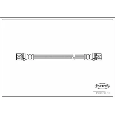 Afbeelding van CORTECO 19018879 Remslang Achteras 200 OPEL: Corsa C Hatchback, A CC, Kadett E CC