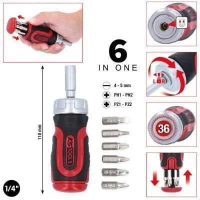 Afbeelding van KS TOOLS 159.2025 Schroevendraaier 113, 30 Magnetisch