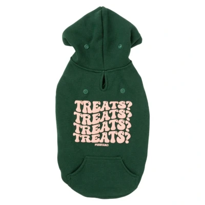 Afbeelding van Fuzzyard Treats Hoodie Donkergroen Hondenkleding 67 cm