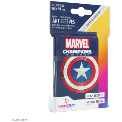 Afbeelding van Gamegenic Marvel Champions Art Sleeves Captain America (50 stuks)