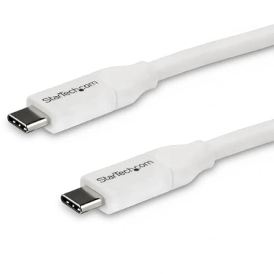 Image de StarTech.com Câble USB C vers avec Power Delivery 5A de 4 m Cordon 2.0 Type certifié IF blanc 24 pin (M) pour 5 A