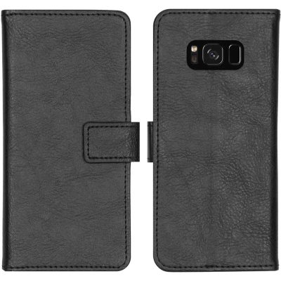 Afbeelding van iMoshion Hoesje Geschikt voor Samsung Galaxy S8 Met Pasjeshouder Design Bookcase smartphone Zwart / Sky Black
