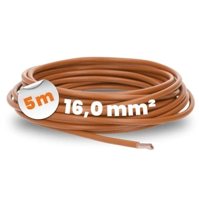 Afbeelding van 5 meter Lapp 4520036 H07V K 16,0 mm² bruin I bedradingskabel kernkabel flexibel PVC enkeladerig meeraderig 16mm2 bedrading